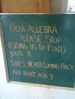 Dear Algebra Stop Asking To Find X And Dont Ask Y